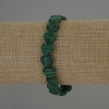 Malachite Heart Bracelet, 10x10mm diameter hearts, 18cm length stretch