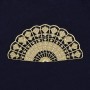 Brooch 'Fan' color matte gold, gold-tone metal 62x32mm+