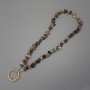 Keychain Fob Salmon Stone碎?