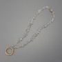 Keychain Fob Mountain Crystal Chip 4-8×2-5 mm+- ring, 24 mm diameter for earrings, length 40 cm (beads length 37 cm)