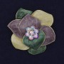 Brooch-Pendant Flower Multicolor Enamel with Crystals 48mm+- Gold-Tinish Metal