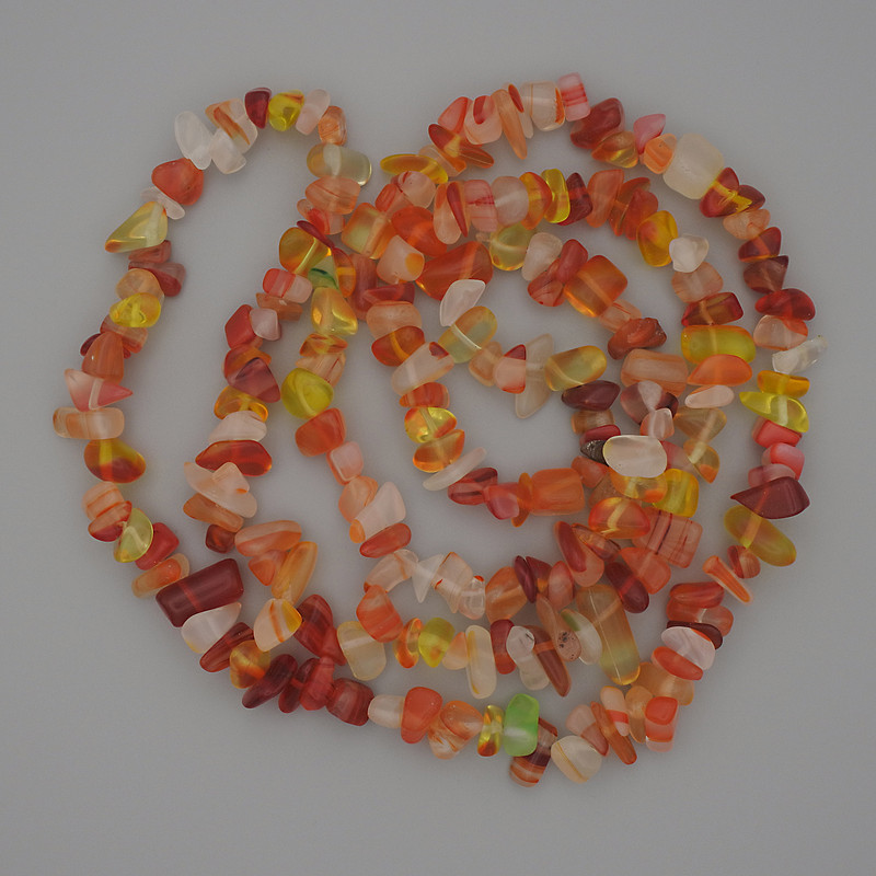 Assorted Natural Stone Beads Chunk, 7-15x4-6 mm diameter, on a filament, length 80 cm+