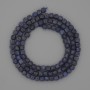 Sapphire Beads on Thread, Faceted Cube, 4mm diameter ±, length 39cm ±