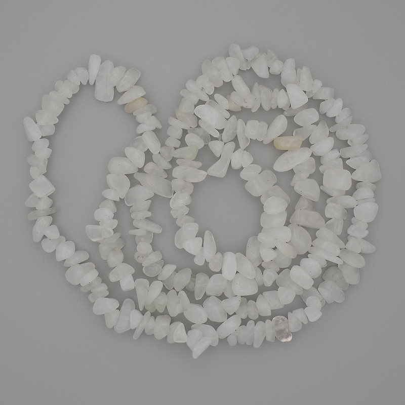 White Quartz Beads Chip on Thread 78 cm+