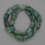 African Turquoise Beads Rectangular 15–18×12 mm on Thread, 40 cm Length +