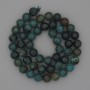 African Turquoise Beads smooth round 8mm on thread, length 39cm +