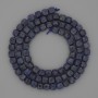 Sapphire Beads on Thread, Faceted Cube Shape, 4–5 mm, 39 cm length