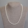Necklace of natural freshwater pearls 5x3mm +-, length 47cm +- with clasp