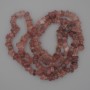 Strawberry Quartz Beads crushed 8-12×3-6mm, length 80cm on thread