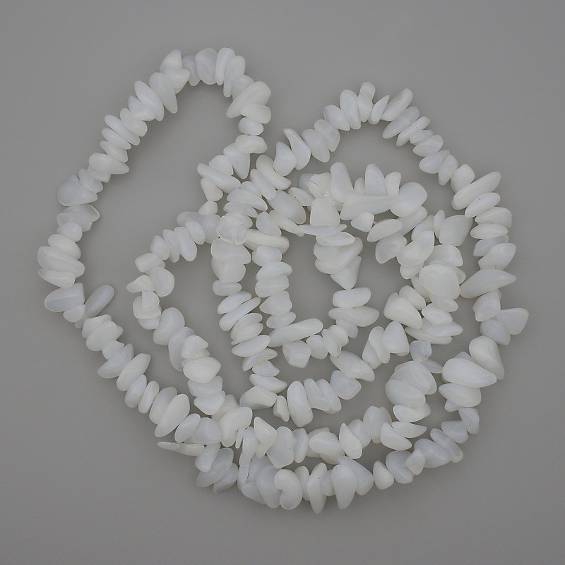 Moonstone Beads Chunky Chip, diameter 7-14x4-6mm+-, thread length 76cm+- on thread