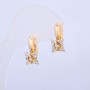 Earrings Xuping 18K Gold Plated with White Stones, diameter 17x8 mm