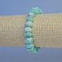 Amazonite Beaded Rondel Bracelet, 10×6 mm, stretchy, 18 cm