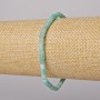 Amazonite Bracelet Natural Stone Cylinder, diameter 4x4mm±, length 18cm± (stretch)