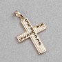 Xuping Cross Pendant Gold Plated 18K with White Rhinestones, 34×21 mm