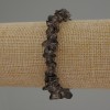 Smoky Quartz Bead Bracelet, 7-10x2-4 mm chips, 18 cm length stretch