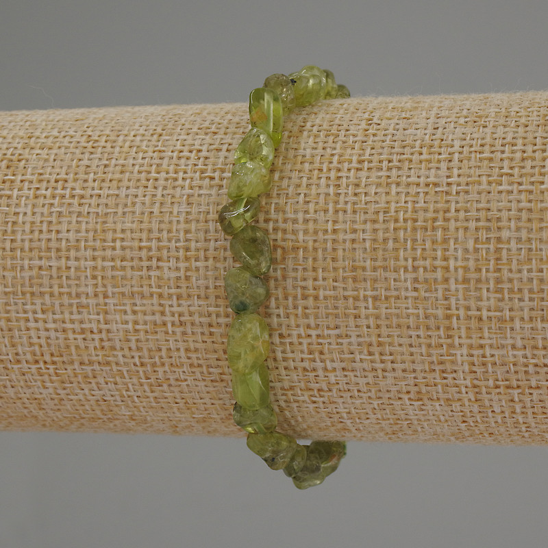 Chrysoprase Bead Bracelet, faceted, 6-10×6mm, stretchable, 18cm