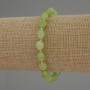 Chrysoprase Olivine Bead Bracelet with Faceted Stones 8x6 mm ±, 3 mm Beads, 18 cm Length Stretch