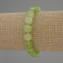 Chrysoprase Olivine Bead-iced Cube Bracelet, 8x8mm cube facets, 3mm seed beads, 18cm stretchy length