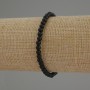 Agate Bead Bracelet Smooth Round, 4mm diameter ±, 18cm length stretch