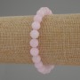 Kunzite Bead Bracelet, smooth round beads 8mm, stretchy 18cm
