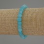 Aquamarine Beaded Cube Bracelet, 6mm diameter plus/minus, 18cm length stretch</name