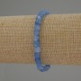 Aquamarine Beaded Cube Bracelet, 5mm diameter ±, 18cm length stretch