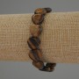 Tiger's Eye Bracelet in Heart Shape, 12mm diameter ±, length 18cm ±, stretch