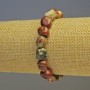 Red Jasper Nuggets Bracelet with Nuggets with Geodes, diameter 11x11mm+-, diameter 9x9mm+-, length 18cm stretch