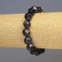 Bracelet Aventurine Blue Sand synthetic stone multifaceted, diameter 11x11mm, length 18cm, stretch