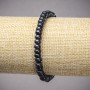 Elastic bracelet with Aventurine Night of Cairo (pressed) smooth rondelle, diameter 6×4 mm, length 18 cm