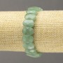 Elastic Jade Bracelet, Faceted Jade Bead Chain, 14x9.5 mm+