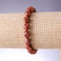Bracelet Aventurine (synthetic) "Golden Sand" multifaceted, diameter 8×10mm