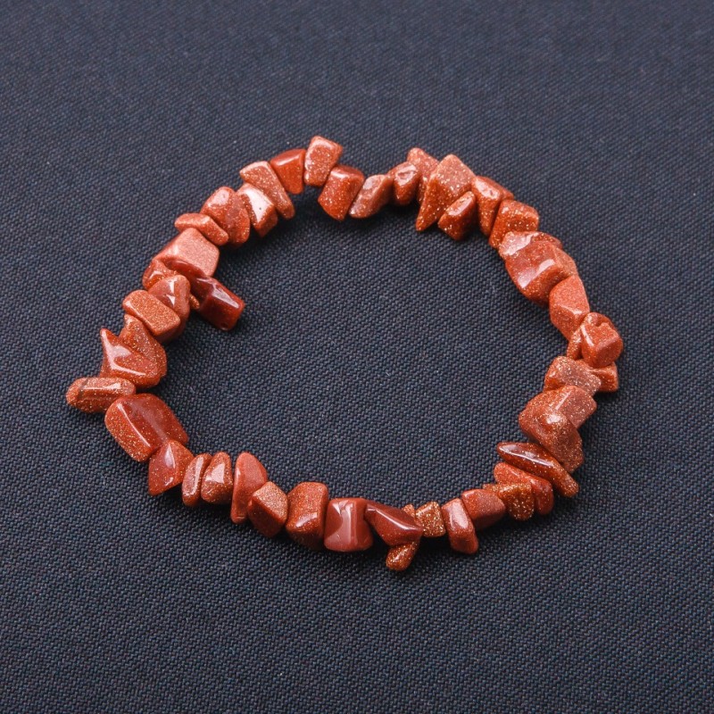 Aventurine Bracelet "Golden Sand" Bead on Elastic