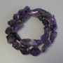 Amethyst Beads, Unpolished Stone, diameter 12-22×10-16mm, ± length 41cm on thread