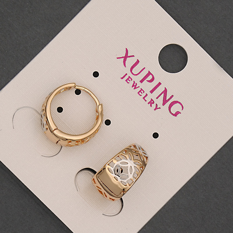 Earrings Xuping Gold Plating 18K and Rhodium 8x14mm+