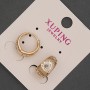 Earrings Xuping Gold Plating 18K and Rhodium 8x14mm+
