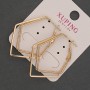 Earrings Xuping, diameter 4mm±, length 37mm±, 18K Gold Plating
