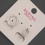 Xuping Earrings with White Crystals, 5×14 mm Ø Rhodium-plated