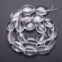 Natural Stone Beads Rock Crystal Tumbled, diameter 14-19×14-17 mm, ±, thread length 40 cm ±