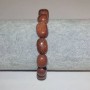 Bracelet with Natural Aventurine Golden Sand Barrels on Elastic 10x14mm Circumference 18cm