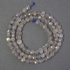 Labradorite Beads, Faceted Cube, 4x4mm±, on Thread, Length 39cm+
