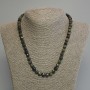 Jasper Necklace “Dragon's Blood” Faceted Cubes, 7 mm± Diameter, 45 cm± Length with Clasp