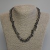 Smoky Topaz Bead Necklace, chip beads, diameter 6-12×3-6mm ±, length 45cm ± with clasp