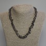 Smoky Topaz Bead Necklace, chip beads, diameter 6-12×3-6mm ±, length 45cm ± with clasp