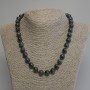 Emerald Fuchsite (Muscovite) Smooth Bead Necklace, 10mm diameter, length 45cm± with clasp