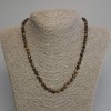 Tiger’s Eye Bead Necklace - Faceted Cube, 5.5mm±, 45cm± with clasp