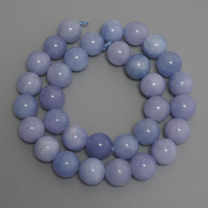 Aquamarine Beads Smooth Round 12mm Diameter, 38cm+/- Length on Thread