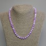 Kunzite Necklace Faceted Cube Beads, diameter 7mm±, length 45cm± with clasp
