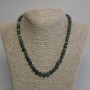 Necklace Green Jasper Grenulated Cube, diameter 7mm±, length 45cm± with clasp