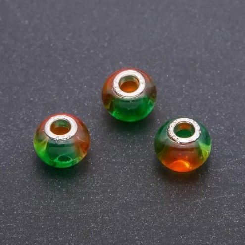 Pandora Bead - plastic, diameter 15x12mm, hole 4.5 mm, packaged 6 pcs